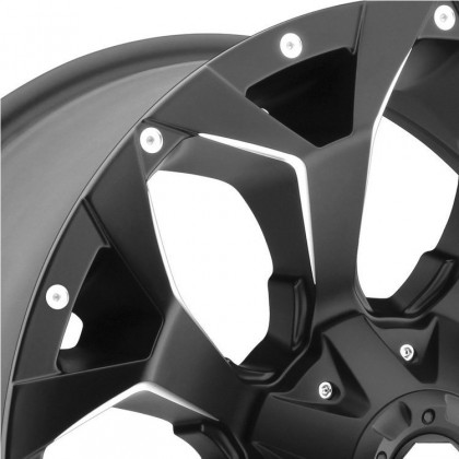 Alloy wheel D546 Assault Matte Black Milled Fuel