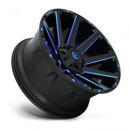 Alloy wheel D644 Contra Gloss Black/Blue Tinted Clear Fuel