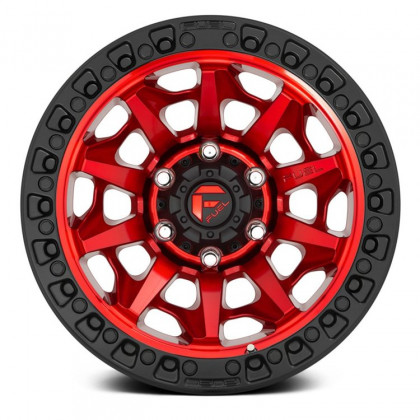 Alloy wheel D695 Covert Candy Red/Black Ring Fuel