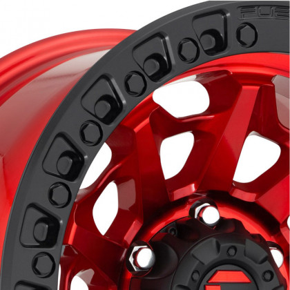 Alloy wheel D695 Covert Candy Red/Black Ring Fuel