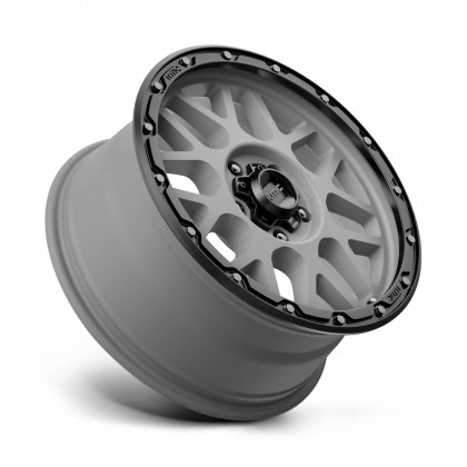 Alloy wheel KM535 Grenade Off-road Matte Gray W/ Matte Black LIP KMC