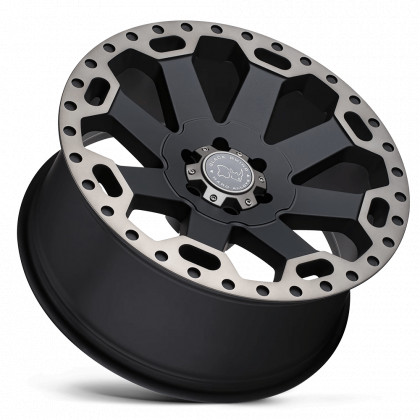 Alloy wheel Matte Black W/ Machined Dark Tint Warlord Black Rhino