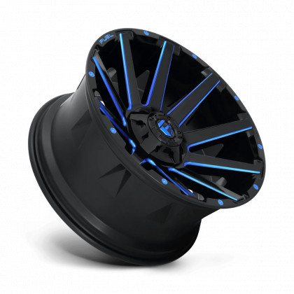 Alloy wheel D644 Contra Gloss Black Blue Tinted Clear Fuel