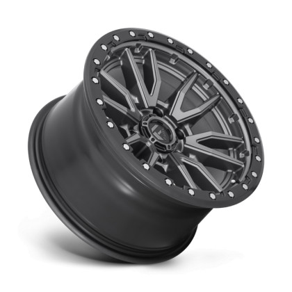 Alloy wheel D680 Rebel Matte GUN Metal Black Bead Ring Fuel