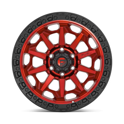 Alloy wheel D695 Covert Candy RED Black Bead Ring Fuel