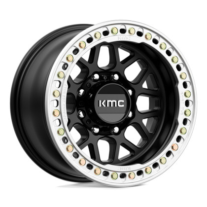 Alloy wheel KM235 Grenade Crawl Beadlock Satin Black KMC