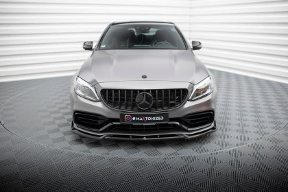 Spojler pod nárazník lipa V.2 Mercedes-AMG C63 Sedan / Estate W205 Facelift černý lesklý plast