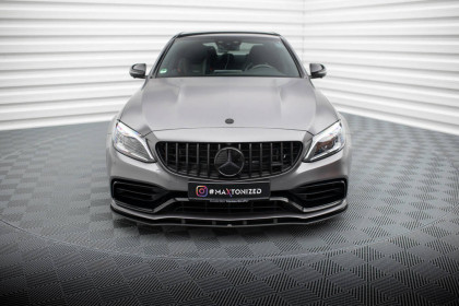 Street pro spojler pod nárazník lipa Mercedes-AMG C63 Sedan / Estate W205 Facelift černo červený