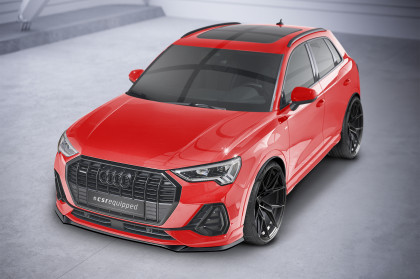 Spoiler pod přední nárazník CSR CUP pro Audi Q3 (F3) S-Line - černý lesklý