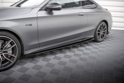 Prahové lišty Street pro + flaps Mercedes-AMG C43 Coupe C205 Facelift černé