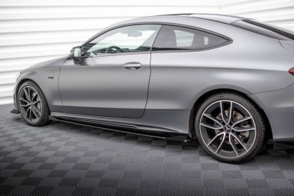 Prahové lišty Street pro + flaps Mercedes-AMG C43 Coupe C205 Facelift černé