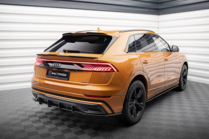 Spoiler zadního nárazníku Street pro Audi Q8 S-Line Mk1 černo červený