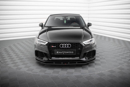 Street pro spojler pod nárazník lipa Audi RS3 Sedan 8V Facelift černo červený