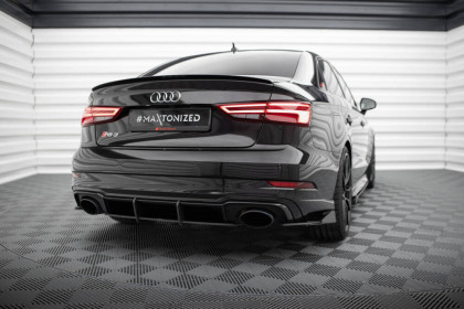 Splittery zadní boční Street Pro + flaps Audi RS3 Sedan 8V Facelift černo červené