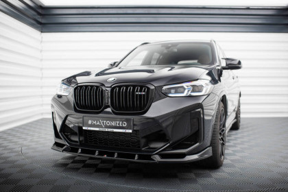 Spojler pod nárazník lipa V.1 BMW X3 M F97 Facelift černý leský plast