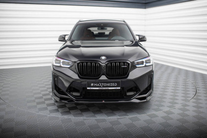 Spojler pod nárazník lipa V.2 BMW X3 M F97 Facelift černý leský plast