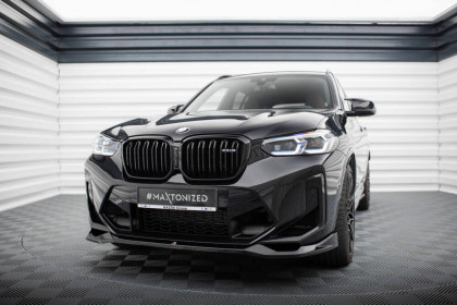 Spojler pod nárazník lipa V.2 BMW X3 M F97 Facelift černý leský plast