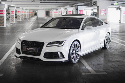 Spojler pod nárazník lipa V.3 Audi RS7 C7 Facelift černý leský plast