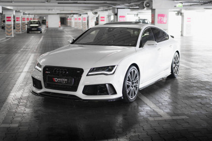 Spojler pod nárazník lipa V.4 Audi RS7 C7 Facelift černý leský plast