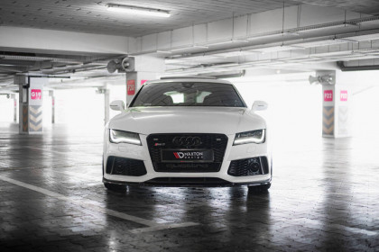 Spojler pod nárazník lipa V.4 Audi RS7 C7 Facelift černý leský plast