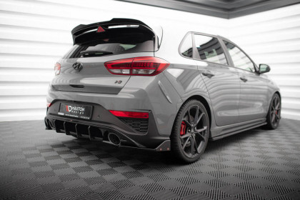 Splittery zadní boční V.4 + Flaps Hyundai I30 N Hatchback Mk3 Facelift černý lesklý plast