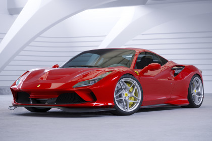 Spoiler pod přední nárazník CSR CUP pro Ferrari F8 Tributo / Spider - carbon look matný