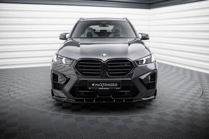 Spojler pod nárazník lipa V.2 BMW X5 M F95 Facelift černý lesklý plast