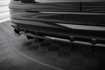Spoiler zadního nárazniku Audi SQ8 / Q8 S-Line Mk1 Facelift černý lesklý plast