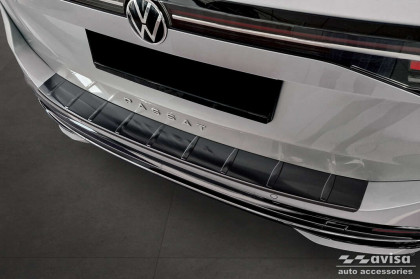 Nerezová ochranná lišta zadního nárazníku Volkswagen Passat B9 Kombi - černá
