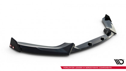 Spojler pod nárazník lipa V.5 + flaps BMW 1 M-Pack / M140i F20 Facelift černý lesklý plast
