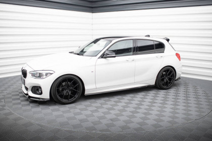 Prahové lišty V.5 BMW 1 M-Pack / M140i F20 Facelift černý lesklý plast