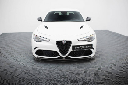 Spojler pod nárazník lipa Alfa Romeo Giulia Quadrifoglio černý lesklý plast