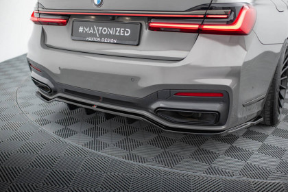 Spoiler zadního nárazniku V.2 BMW 7 G11 M-Pack Facelift černý lesklý plast