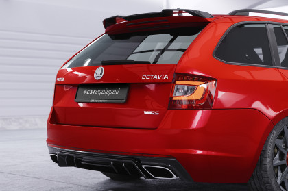 Spoiler pod zadní nárazník, difuzor CSR pro Škoda Octavia 3 (Typ 5E) RS  2013-2019 - černý lesklý