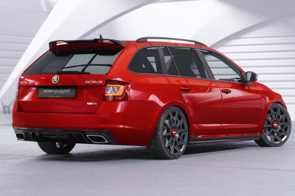 Spoiler pod zadní nárazník, difuzor CSR pro Škoda Octavia 3 (Typ 5E) RS  2013-2019 - černý lesklý