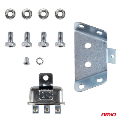 Zvuková signalizace klaksonu sada 2 ks červená 125 mm 12V AMIO-04075