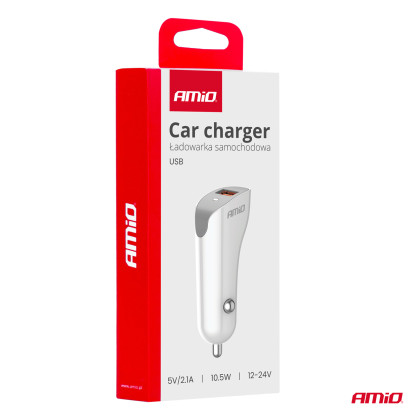 Nabíječka do auta USB-A 2.1A 12/24V AMiO-03873