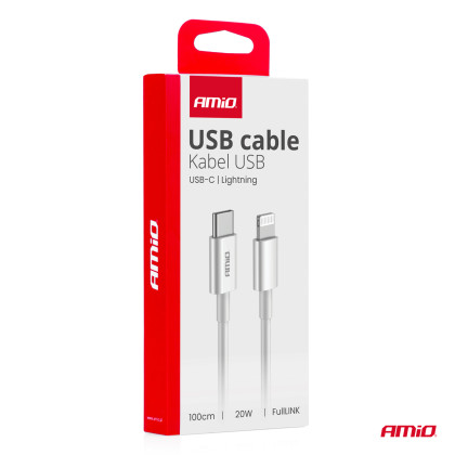 Kabel 'USB-C na Lightning 20W 100cm FullLINK AMIO-03898