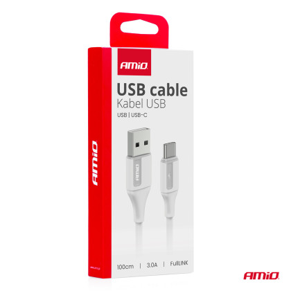 Kabel USB na USB-C 3A 100cm FullLINK AMIO-03917