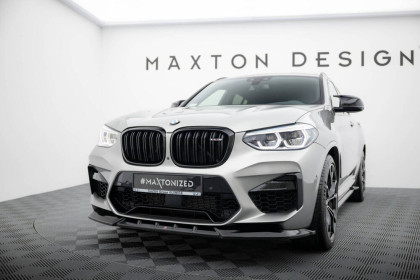 Spojler pod nárazník lipa V.1 BMW X4 M F98 černý lesklý plast