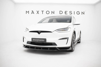 Spojler pod nárazník lipa V.3 Tesla Model X Mk1 Facelift černý lesklý plast