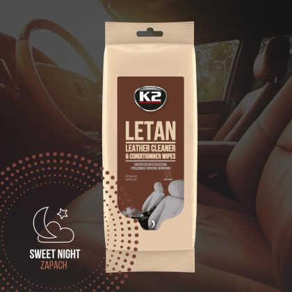 K2 LETAN WIPES - pro rychlé čištění kůže 24ks