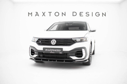 Spojler pod nárazník lipa Volkswagen T-Roc R Mk1 černý lesklý plast