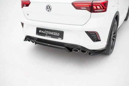 Spoiler zadního nárazniku Volkswagen T-Roc R Mk1 černý lesklý plast