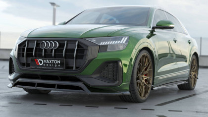 Spojler pod nárazník lipa Audi Q8 Mk1 Facelift černý lesklý plast