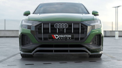 Spojler pod nárazník lipa Audi Q8 Mk1 Facelift černý lesklý plast