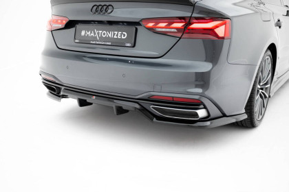 Spoiler zadního nárazniku Audi A5 F5 Facelift černý lesklý plast