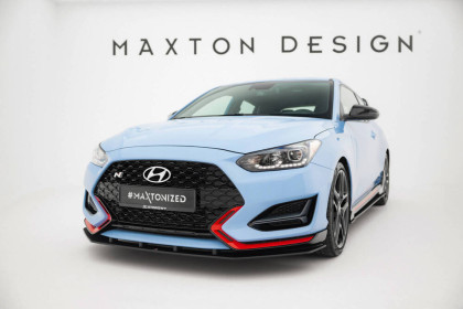 Street pro spojler pod nárazník lipa Hyundai Veloster N Mk2 černo červený