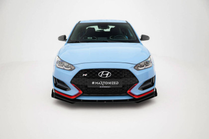 Street pro spojler pod nárazník lipa + flaps Hyundai Veloster N Mk2 černo červený