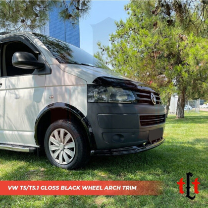 Plastové lemy blatníků VW Transporter T5 2003-2015 černý lesk (10ks)